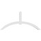 Ekena Millwork Archdale Architectural Grade PVC Gable Bracket, 108"W x 49 1/2"H x 6"D x 6"F, 11/12 Pitch GBP108X50X0606ARC00 - alternate 2